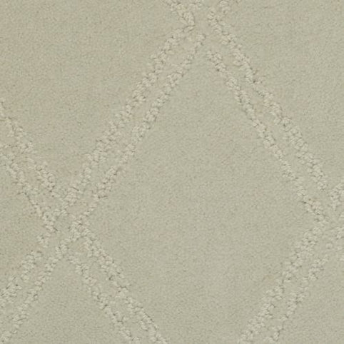 Close-up of the Braided Opulence Berber Carpet in Smokey, displaying a luxury finish with a subtle diamond-shaped textured pattern featuring raised intersecting lines on a smooth background.