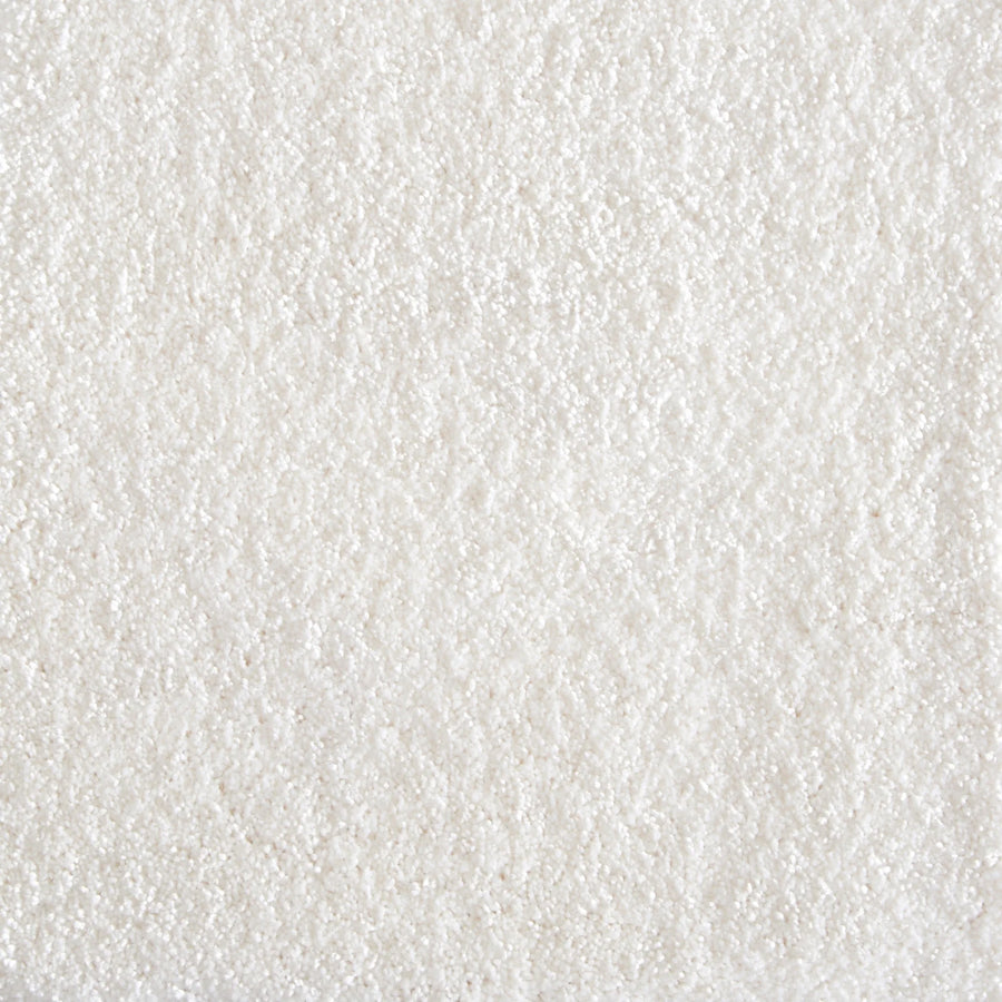 Close-up of Jazzy Family Friendly Carpet in Snow color, featuring a textured, slightly rough surface. Its grainy appearance adds subtle depth and is ideal for high-traffic areas while maintaining an elegant look.