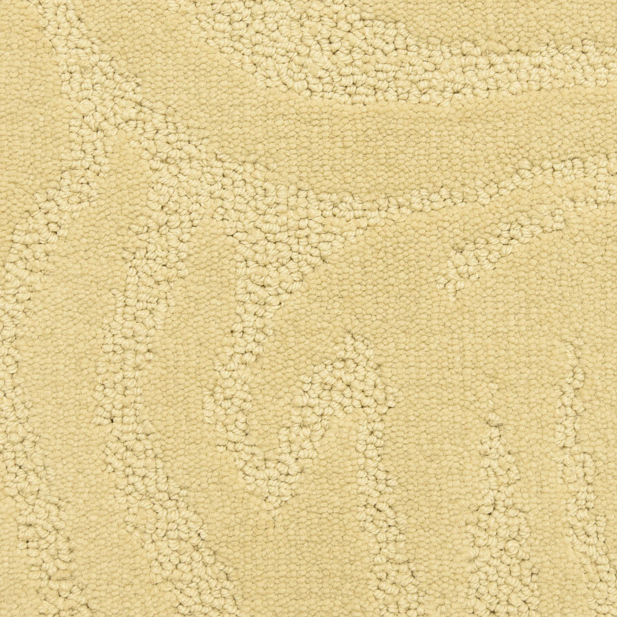 Close-up of Capetown On Trend Carpet in Somerset, showing a beige textured surface with a subtle raised swirl pattern and small looped fibers for softness and durability—ideal for high-traffic areas.