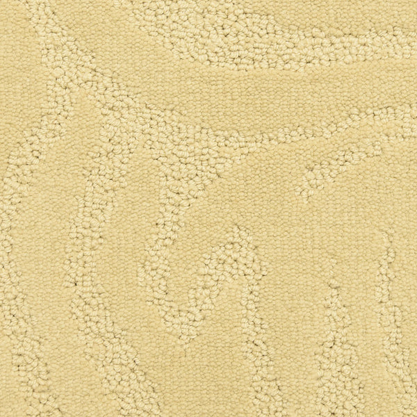 Close-up of Capetown On Trend Carpet in Somerset, showing a beige textured surface with a subtle raised swirl pattern and small looped fibers for softness and durability—ideal for high-traffic areas.