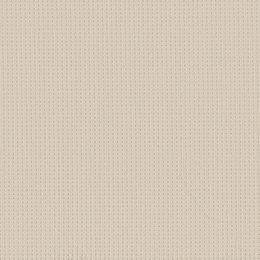 Close-up of San Lucas Family Friendly Carpet in Sparkling—a beige, knitted fabric with a vertical ribbed texture. Soft, evenly woven, and perfect for high-traffic family homes.