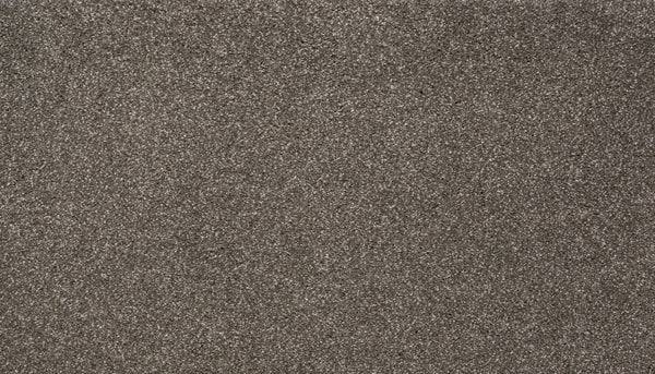 Close-up of fine, dark grey sand-like fibers in the Splendid Elegance Pet Friendly Carpet—Georgian color—creating a smooth, uniform, slightly sparkly texture that evokes luxury and is both elegant and stain resistant.