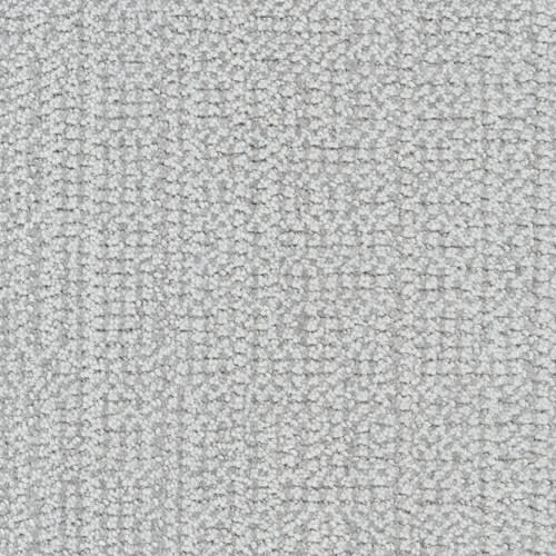 Close-up of Occasion On Trend Carpet in Spree, showcasing a light gray hue with a textured, looped weave. The soft surface has tightly packed loops forming a subtle grid-like pattern for a refined, elegant appearance.