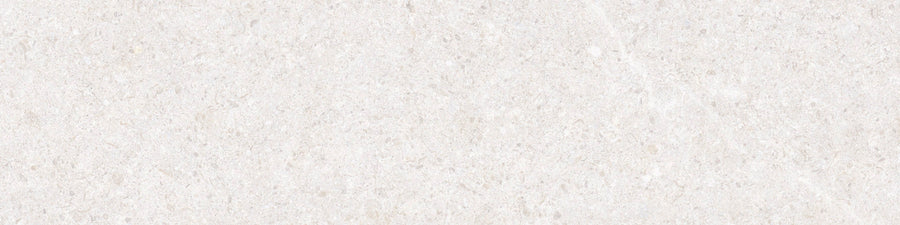 The Stripes LISO XL Stone Ceramic Tile features a white textured surface with fine grain patterns and slight tonal variations, creating a natural, uniform look ideal for contemporary tile designs.