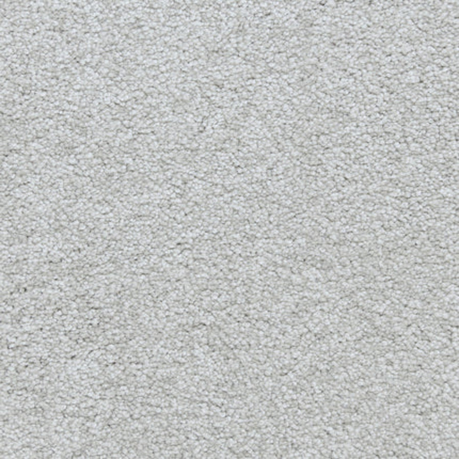 Close-up view of Maroon Bells Family Friendly Carpet in Summer House—a light gray, plush, and textured surface with tightly packed fibers, offering comfort and inviting style for any family space.