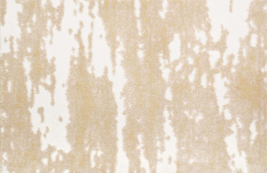The Arabella On Trend Carpet in Sunshine features a beige and white abstract pattern with vertical streaks, offering an elegant, textured look that brings timeless style to any space.