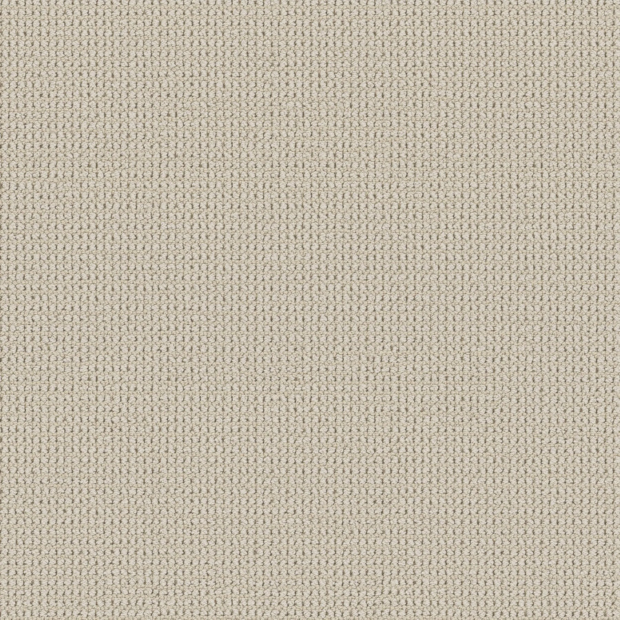 Close-up of Knitted Tone Pet Friendly Carpet in Sweet Cream, featuring a textured, woven pattern with small loops for a soft, uniform look. Crafted for durability and luxury in high-traffic areas, its clean surface suits any space.