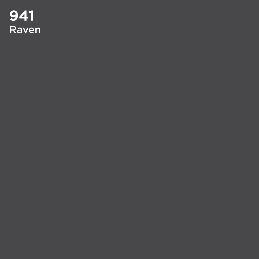 White text displays "941" and "Raven" in the top left corner on a dark gray background, mirroring the uniform color of TEC Pure-Color Unsanded Grout.