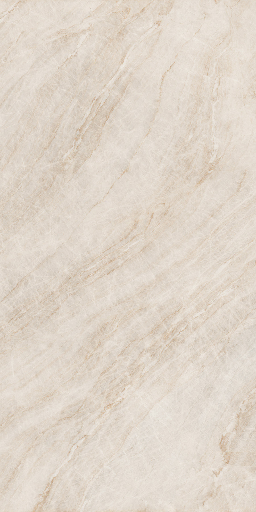 Porcelain Slab features a light beige marble look with subtle tan and cream veins, creating an elegant texture. Ideal for flooring, countertops, or walls, its seamless no-grout design adds a modern, refined touch to any space.