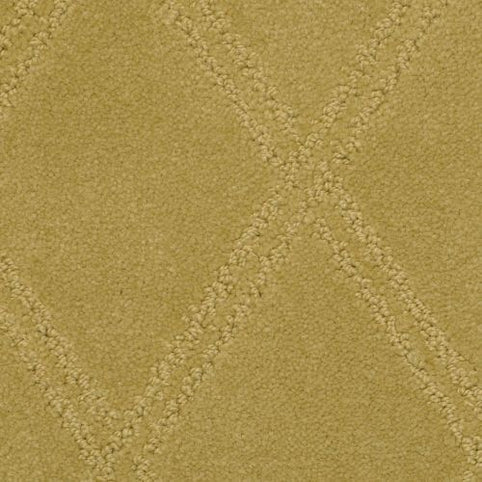 Close-up of Braided Opulence Berber Carpet in Tannery, featuring a raised diamond pattern, soft texture, subtle color variations, and the durable quality expected from luxury berber carpet.