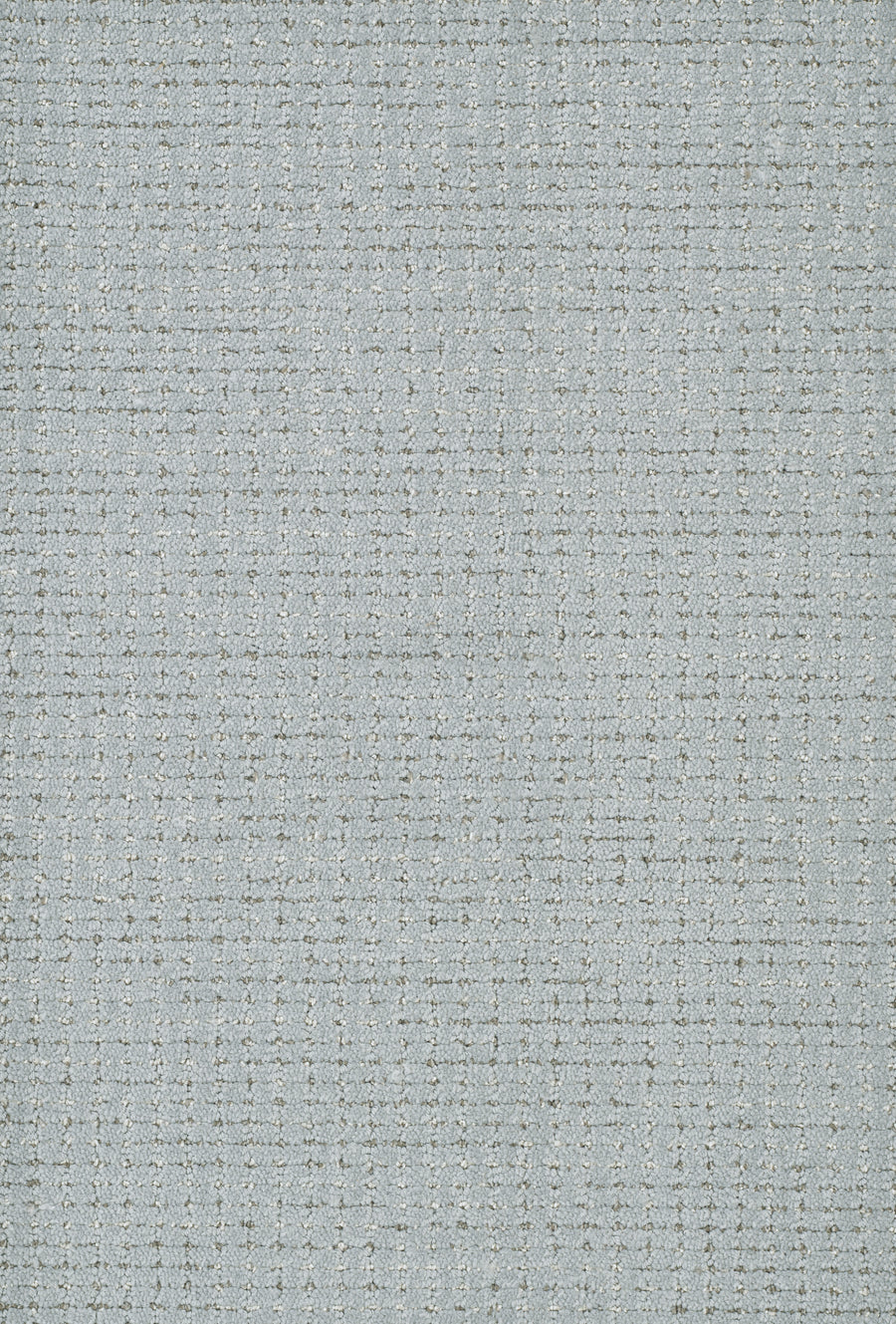 Chalet On Trend Carpet features soft, light gray fabric with a subtle grid pattern made by thin, darker gray lines, offering a modern, minimalist woven look.
