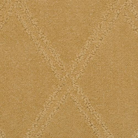 Close-up of the Braided Opulence Berber Carpet in Terra, featuring a raised diamond pattern with textured intersecting lines that create a repeating geometric design on its soft, solid-colored surface.