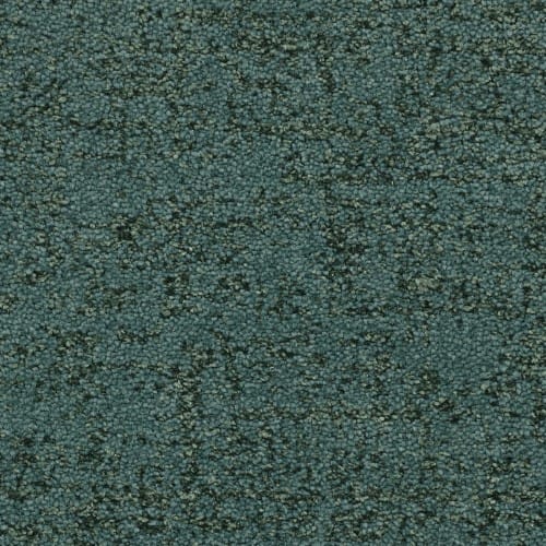 Close-up of the Hollywood Nights On Trend Carpet in Threshold, showcasing a textured surface with teal and dark green tones and a subtle mottled pattern—an excellent, durable choice for luxurious floors.
