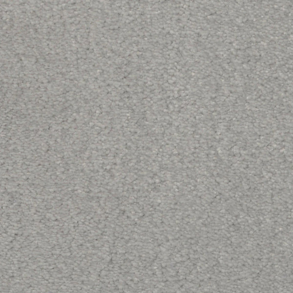 Close-up view of Seduction On Trend Carpet in Touch Of Gray, highlighting its soft, textured surface and small, tightly woven fibers for lasting durability.