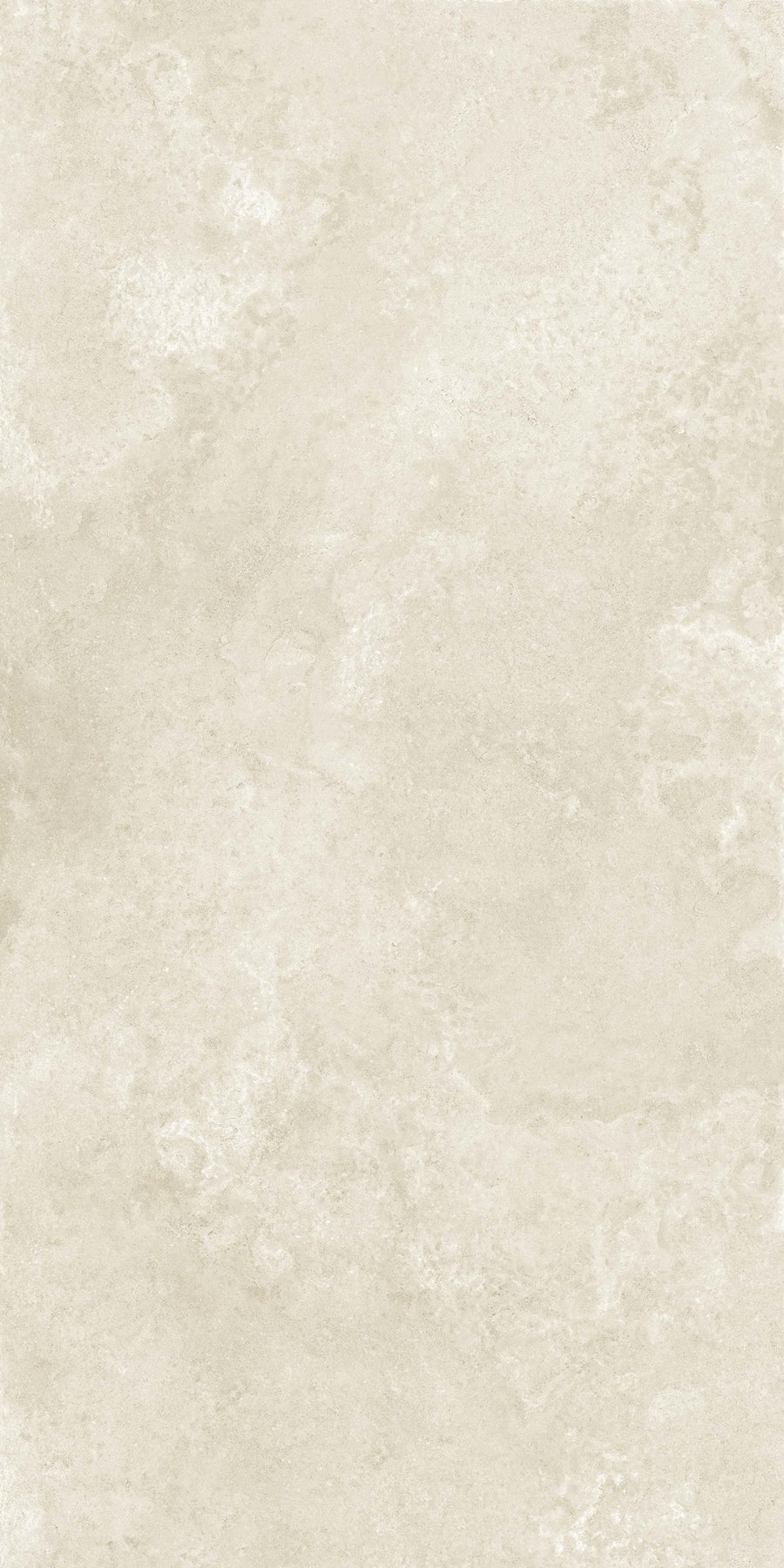 The Porcelain Slab features a light beige, stone-like textured surface with subtle color variations and faint cloudy patterns. Its no grout design creates a seamless, modern look ideal for contemporary spaces.