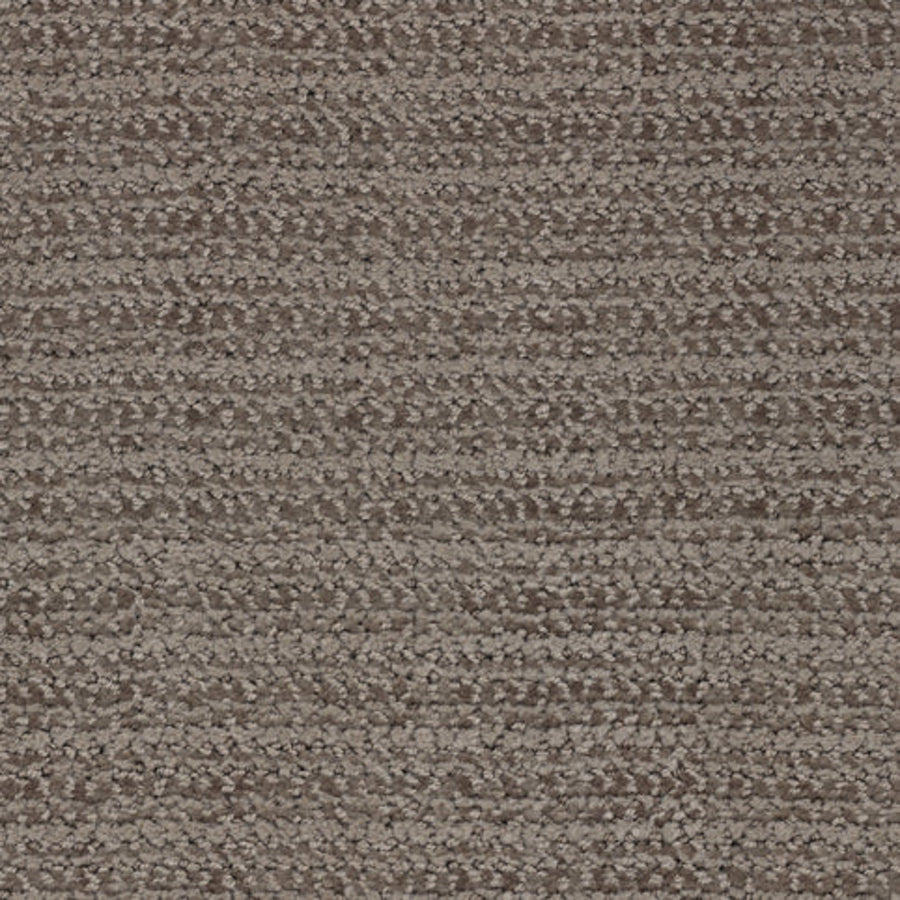 Close-up of the Beguiling Berber Carpet in Truffle, featuring a tightly woven, looped pile with varied brown tones for a subtle striped effect that adds depth and luxury to your flooring.