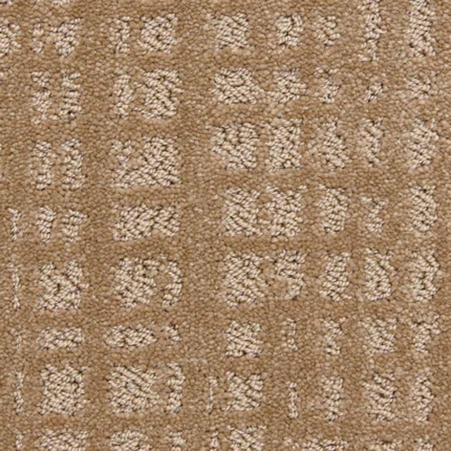 Close-up of Willow Lake On Trend Carpet in Tundra, showcasing a textured grid-like pattern with raised rectangular and square shapes—subtle geometric design ideal for high-traffic areas.