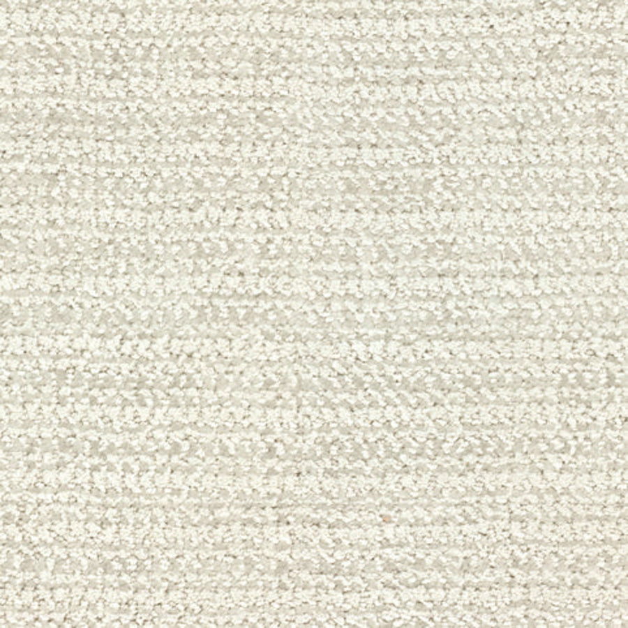 Close-up of Beguiling Berber Carpet in Vapor color, featuring a beige, textured fabric with subtle horizontal stripes—perfect for luxurious flooring or elegant upholstery.