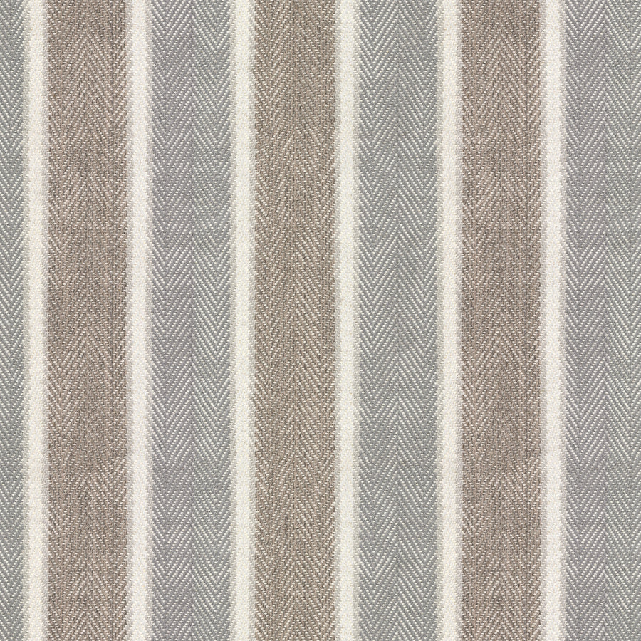 The Dolce Vita On Trend Carpet features vertical stripes in beige, taupe, and gray, each bordered by slim white lines with a subtle herringbone texture, creating a premium carpet look.