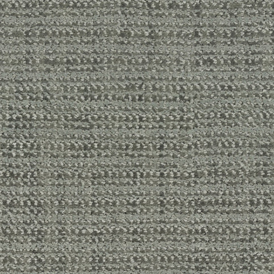 Close-up of Beguiling Berber Carpet in Vintage: textured gray with a grid pattern of raised and flat fibers, creating a subtle striped and checked effect—perfect for luxurious flooring.