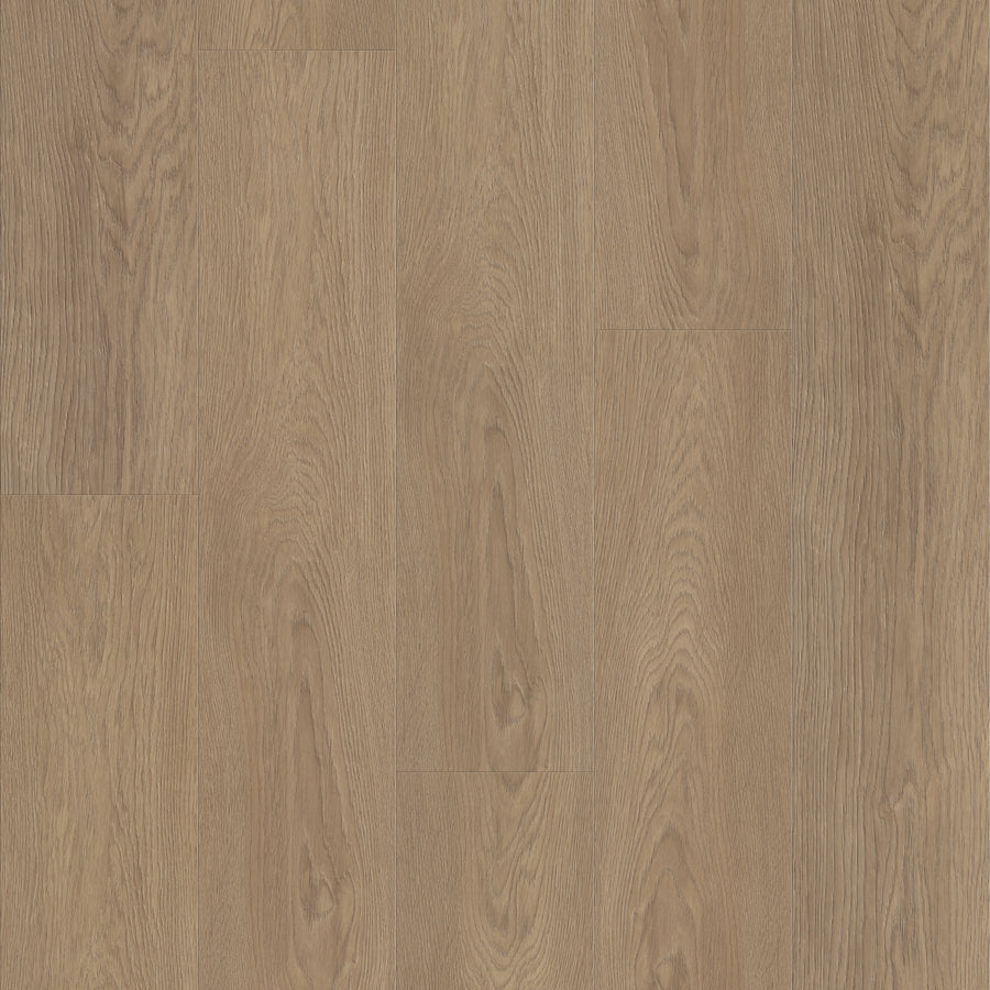 Fresh Take 9" Vinyl flooring features a light brown wood look with natural grain patterns, smooth surface, and subtle warm finish. Multiple planks are shown side by side for a realistic appearance.