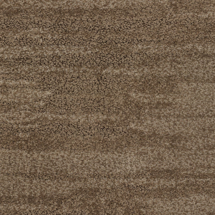 Close-up of Cirrus Berber Carpet in Walnut, featuring a plush, textured surface with subtle mottled color variations. Lighter and darker brown tones add visual depth, making it a premium choice for luxurious flooring.