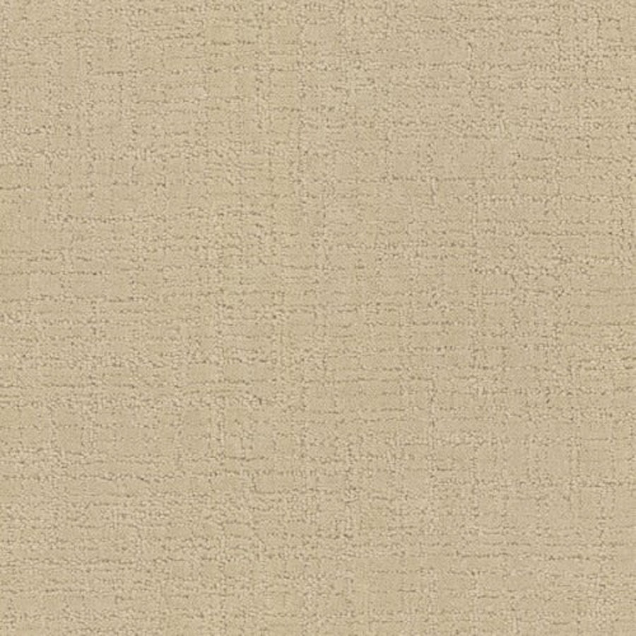 A close-up of the Bangladesh On Trend Carpet in Wheat shows a soft, textured surface with an irregular grid pattern, resembling woven fabric and evoking understated luxury.