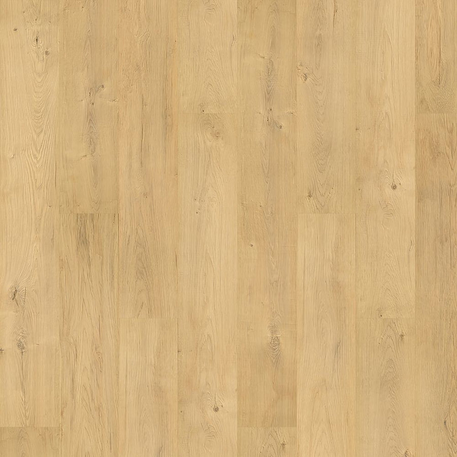 Ellenwood 7.5" Vinyl Plank features light natural wood tones in beige and tan, with smooth finish and visible grain. The horizontal plank layout offers premium vinyl durability and easy maintenance.