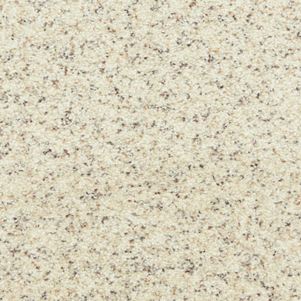 Close-up of Maroon Bells Family Friendly Carpet in Whisper Bluff, showing its coarse, grainy white texture with brown flecks—perfect for family homes.