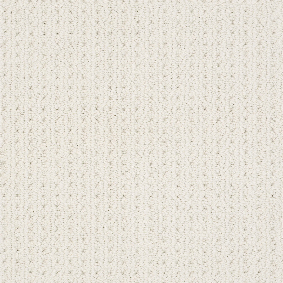 Close-up of San Lucas Family Friendly Carpet in White Blush, featuring a textured, stain-resistant surface with a subtle vertical ribbed pattern—ideal for high-traffic homes and offering a soft, durable, family-friendly background.