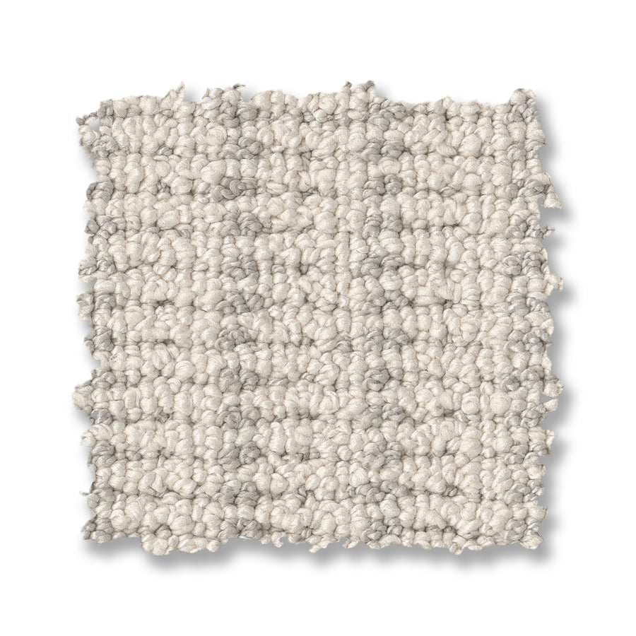 A square swatch of Laken On Trend Carpet, light beige with a looped, textured, bumpy surface, is shown on a white background.