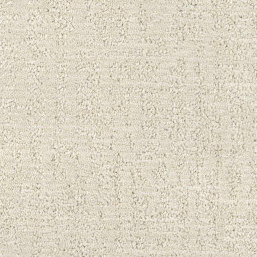 Close-up of Balance Family Friendly Carpet in Zen—a light beige, durable surface with small looped and cut fibers forming a soft, geometric texture that's perfect for families.