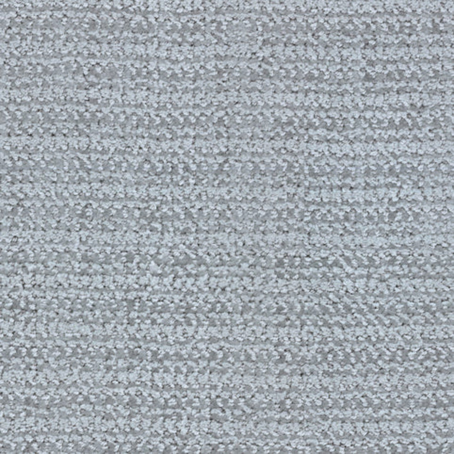 Close-up of the Beguiling Berber Carpet in Zen color, featuring a textured gray surface with a subtle horizontal pattern that looks soft and cozy for added warmth and comfort.