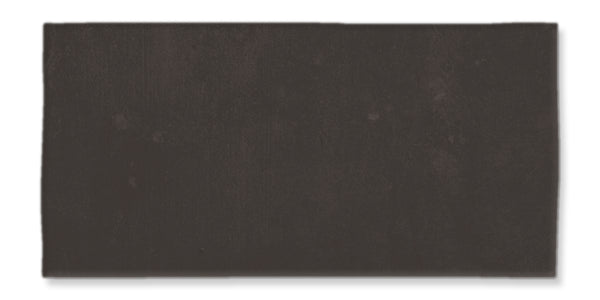A rectangular, dark brown tile with a smooth, matte finish, shown against a white background.