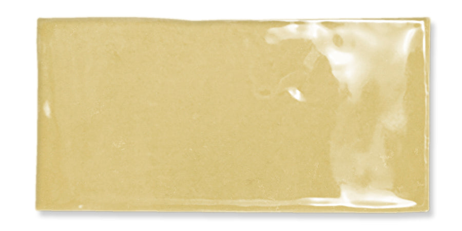 A single rectangular sheet of uncooked lasagna pasta with a smooth, slightly shiny surface. The pasta is light yellow and has straight edges.