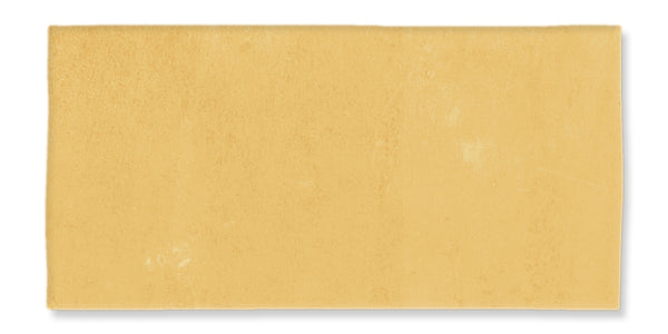 A rectangular sheet of uncooked pasta dough with a smooth, slightly uneven yellow surface, photographed against a white background.