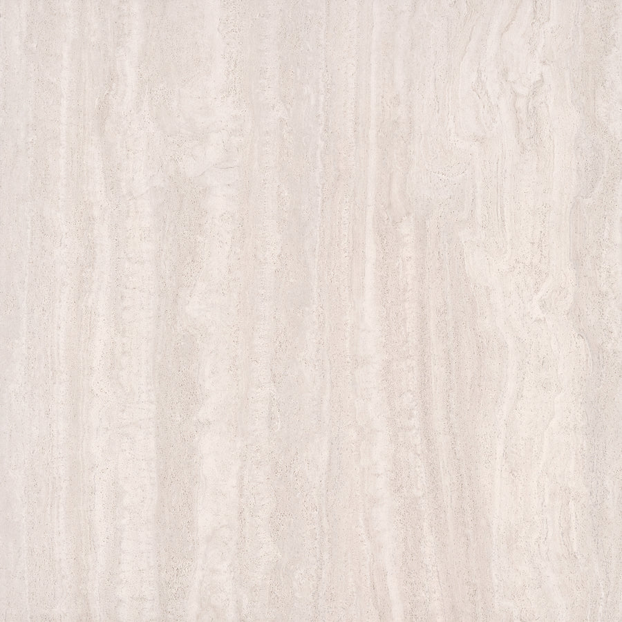 The Dynasty 48" x 48" Rectified Tile in White Ext features a light stone surface with subtle streaks and a marble-like texture, offering soft gradients for a refined, contemporary look.
