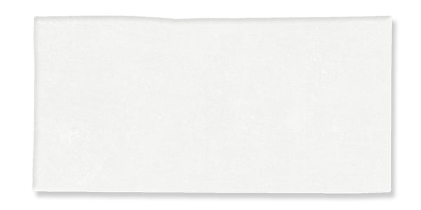 A plain, rectangular white paper napkin displayed against a white background.