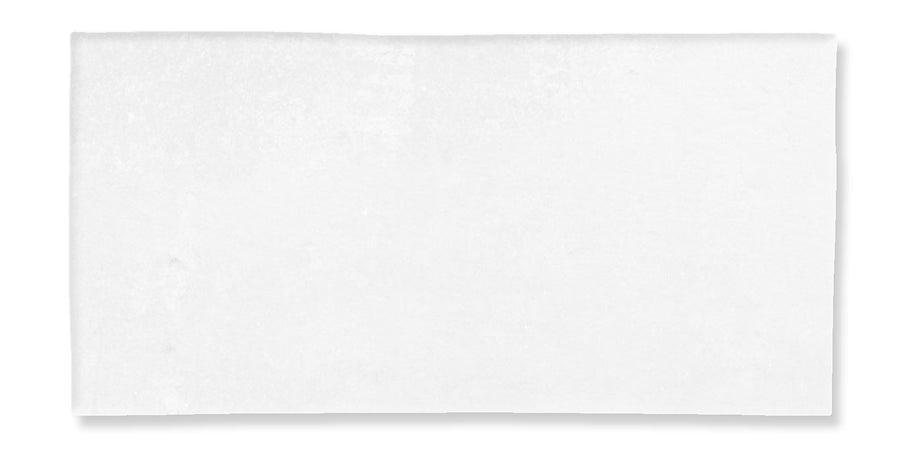 A plain white rectangular towel laid flat on a white background.