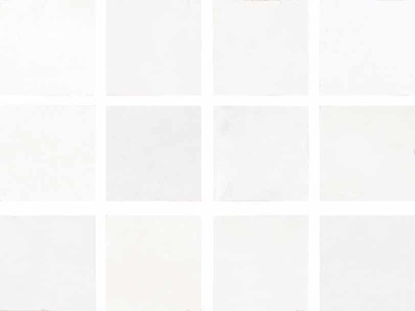 Twelve white squares arranged in a 3x4 grid with faint differences in shading and texture, separated by thin white borders.