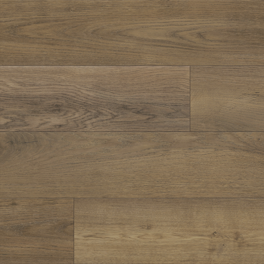 Close-up of GrandStep 9" Vinyl Plank flooring showcases staggered natural brown planks with authentic wood grain—perfect for those desiring the real wood look with durability, available from Avalon Flooring.