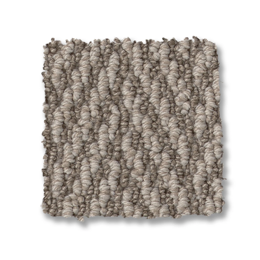 A close-up of the Always Natural On Trend Carpet featuring a stylish herringbone pattern.