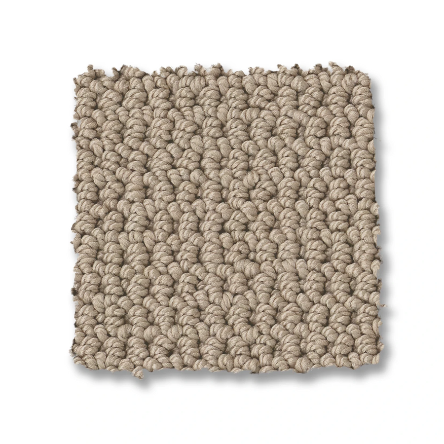 Arden Park Berber Carpet shown in a square beige swatch, featuring a textured, tightly woven loop-pile design on a white background.