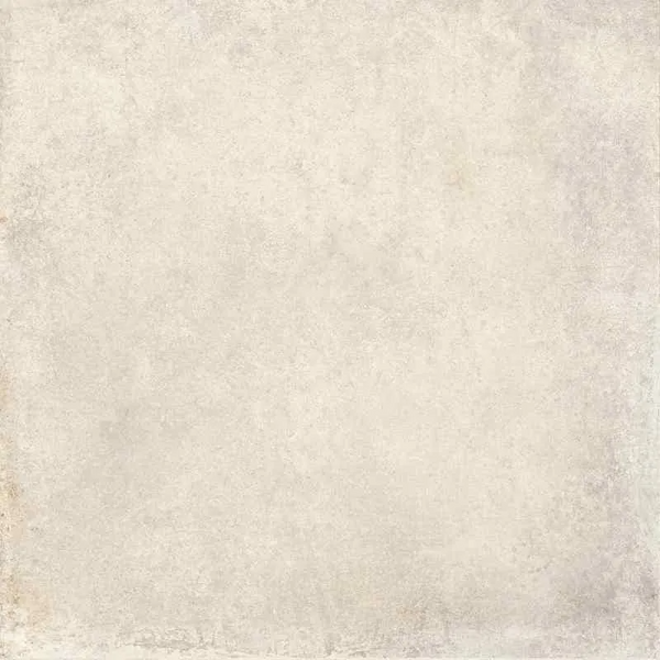 The Chateau 18x18 Porcelain Tile is a square, glazed tile featuring a light beige, slightly textured surface with subtle color variations for a natural stone look.