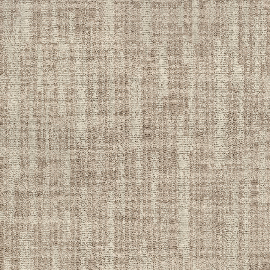 Blurred Lines On Trend Carpet is a textured beige fabric with a subtle woven grid pattern in light brown and cream, offering a soft, modern look inspired by photography—perfect for upholstery or as a photography-inspired rug.