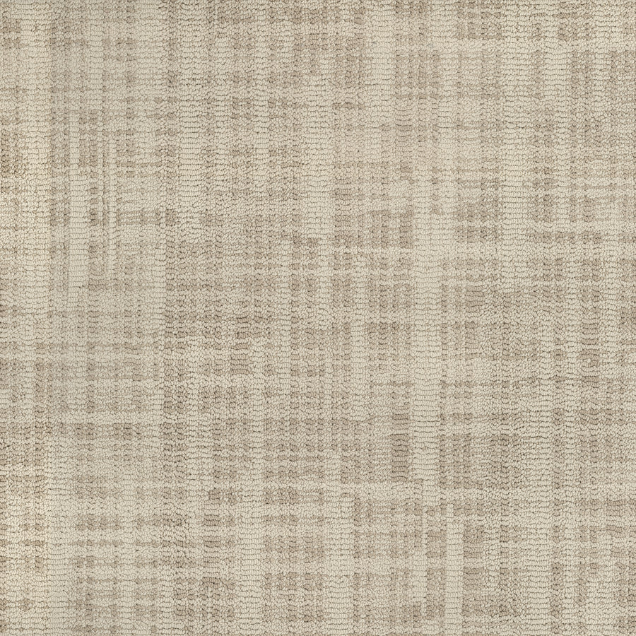 A close-up of the Blurred Lines On Trend Carpet shows its textured beige fabric with a subtle crisscross woven pattern and slightly mottled look.