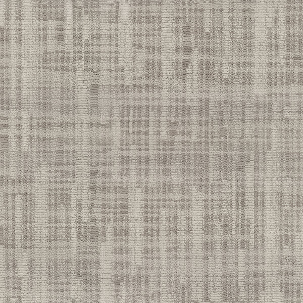 Blurred Lines On Trend Carpet features a crosshatch woven pattern in beige and light gray, offering a textured, fabric-like look inspired by photography.