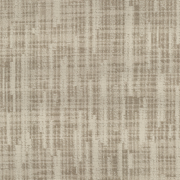 The Blurred Lines On Trend Carpet features a beige and light brown textured fabric with an abstract, photography-inspired woven pattern for a modern, neutral look.