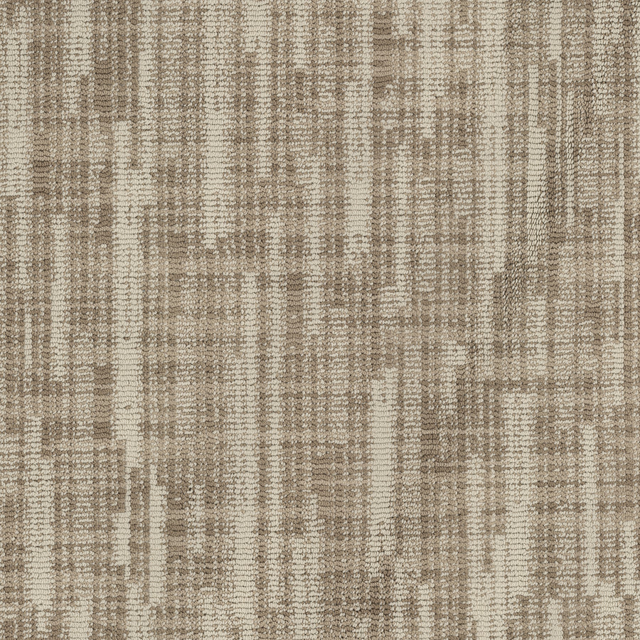 Blurred Lines On Trend Carpet features beige and light brown woven fabric with irregular linear details. Inspired by photography and modern design, this subtle, neutral carpet is ideal for upholstery or as a rug in contemporary spaces.