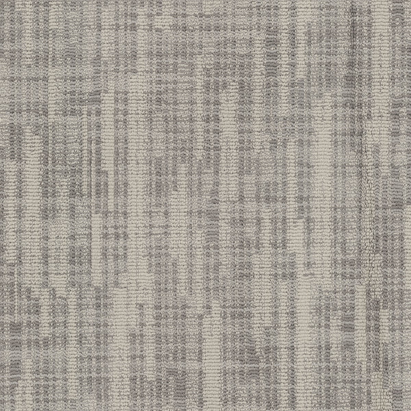 A close-up of Blurred Lines On Trend Carpet shows its abstract woven pattern in gray and beige tones, crafted from EnVision Nylon for a modern, neutral look inspired by photography.